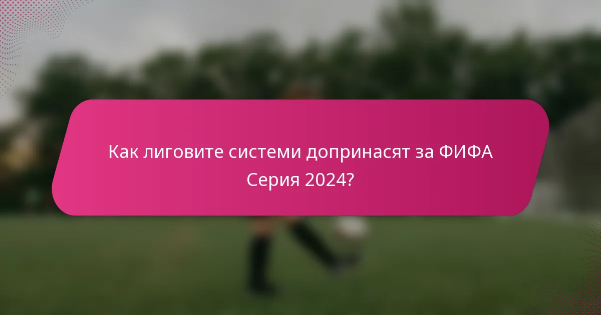 Как лиговите системи допринасят за ФИФА Серия 2024?